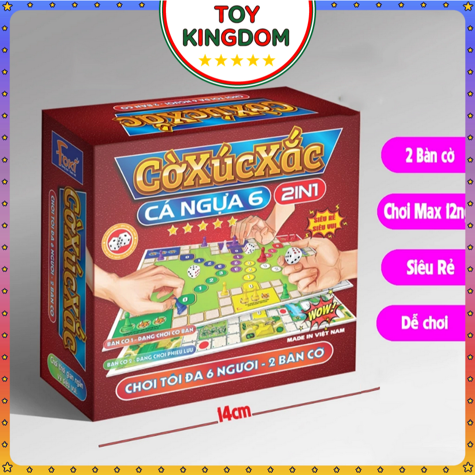 [Foxi] Cờ Xúc Xắc Cá Ngựa 6 Người Chơi Foxi Cờ Đua Ngựa Hàng Độc Đồ Chơi Trí Tuệ Trẻ Em Tư Duy