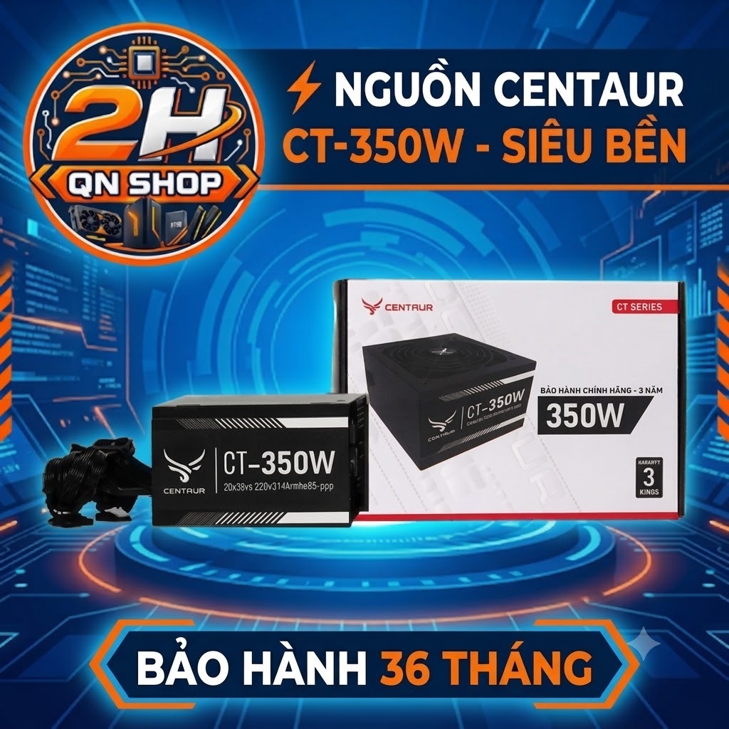 Nguồn máy tính Centaur 350W (Centaur CT-Gaming 350W) - Bền bỉ - BH 36 tháng