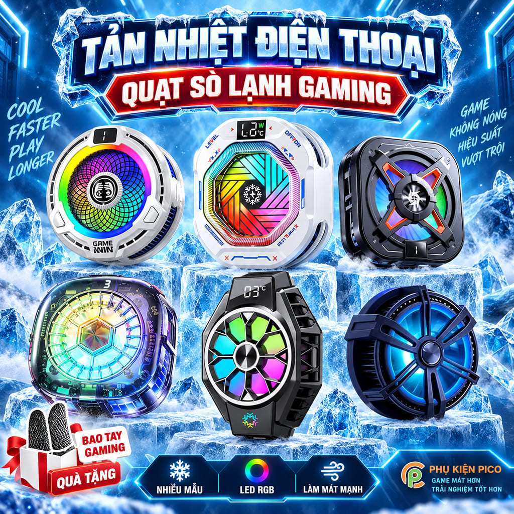 Quạt tản nhiệt điện thoại sò lạnh FS18 Pro / TH12 Pro / X122 Pro / K5 / K10 / J42 / P60 / X12 Plus