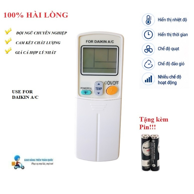 [XẢ KHO GIÁ TỐT] Điều khiển điều hòa Dai_kin-6 các dòng dai_kin 1 2 chiều Hàng tốt