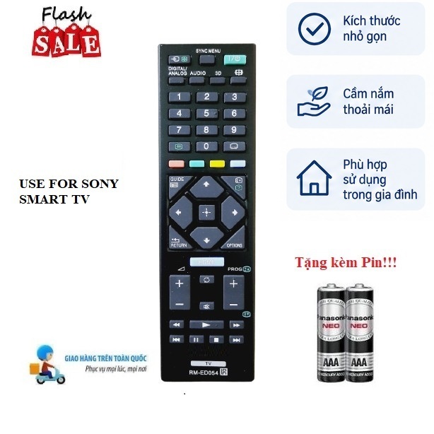 [XẢ KHO GIÁ TỐT]Remote Điều khiển thay thế tương thích cho tivi Sony RM-ED054 LED/LCD/Smart TV