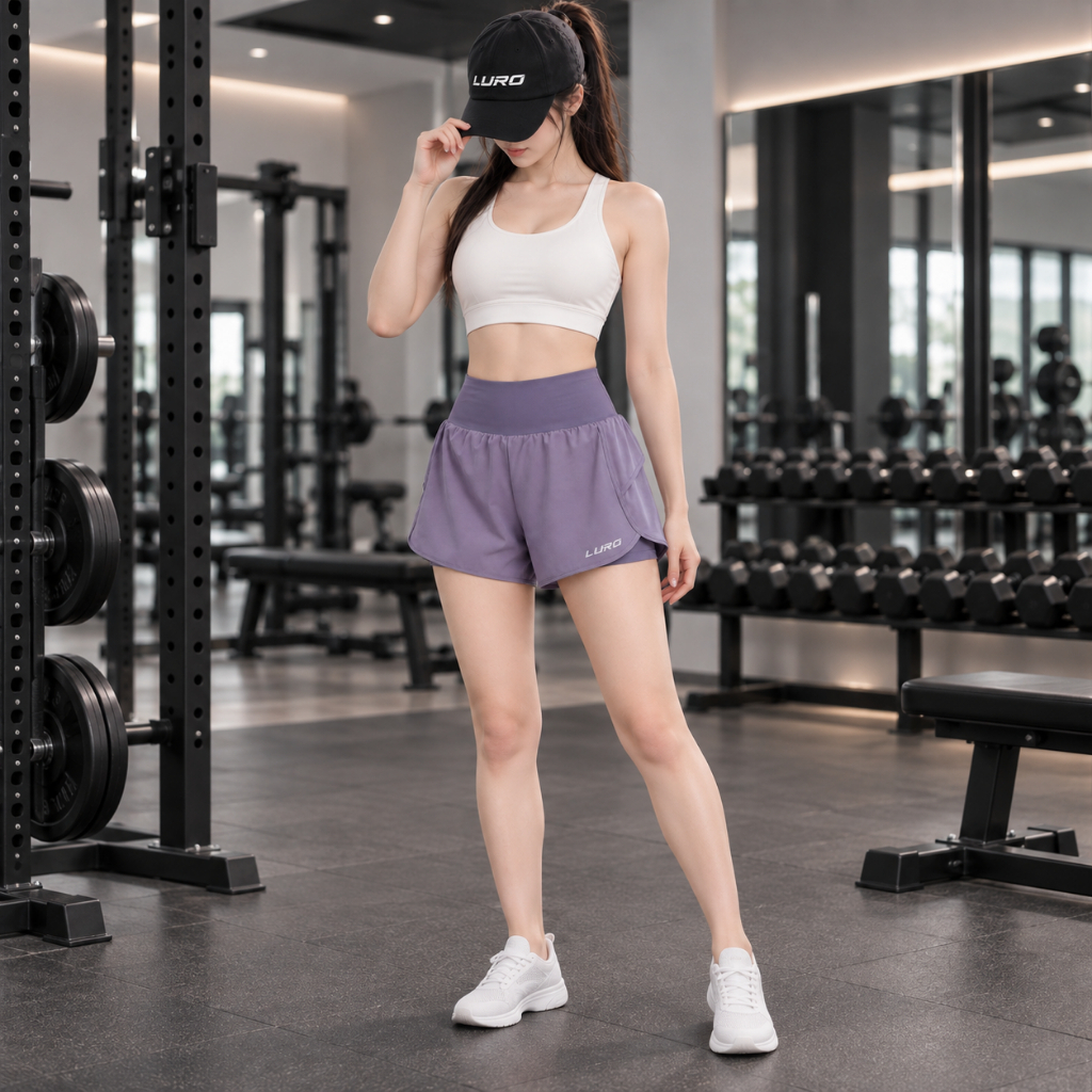 Q9N — Quần short tập nữ 2 lớp có túi 8