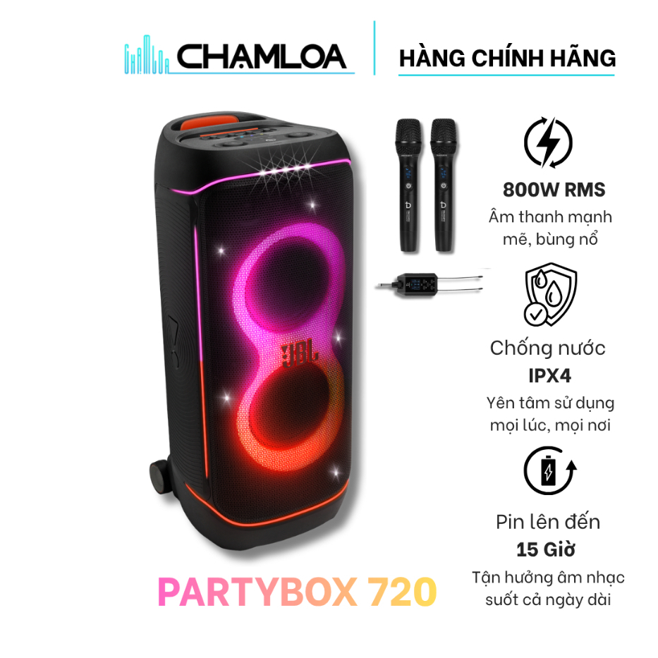 Loa Bluetooth JBL PartyBox 720 - Hàng Chính Hãng PGI - Bảo Hành 12 tháng