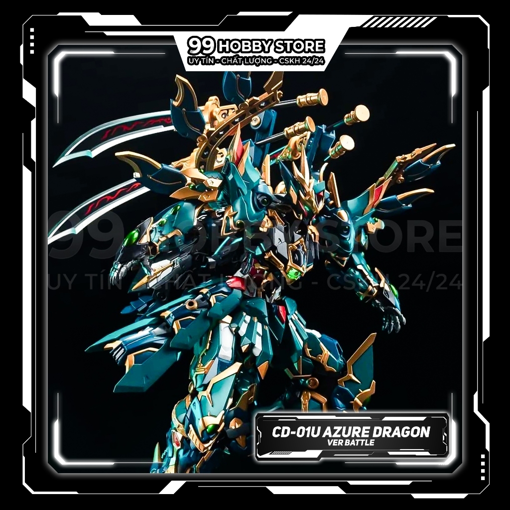 Mô Hình Metal Build 1/72 CD-01U Thanh Long Ver Battle CangDao (Tặng base, phụ kiện, lắp sẵn)