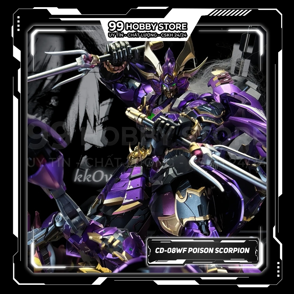 Mô Hình Metal Build 1/72 CD-08WF Bọ Cạp Tím - Poison Scorpion CangDao (Tặng Base, bọ cạp, tóc, lắp s