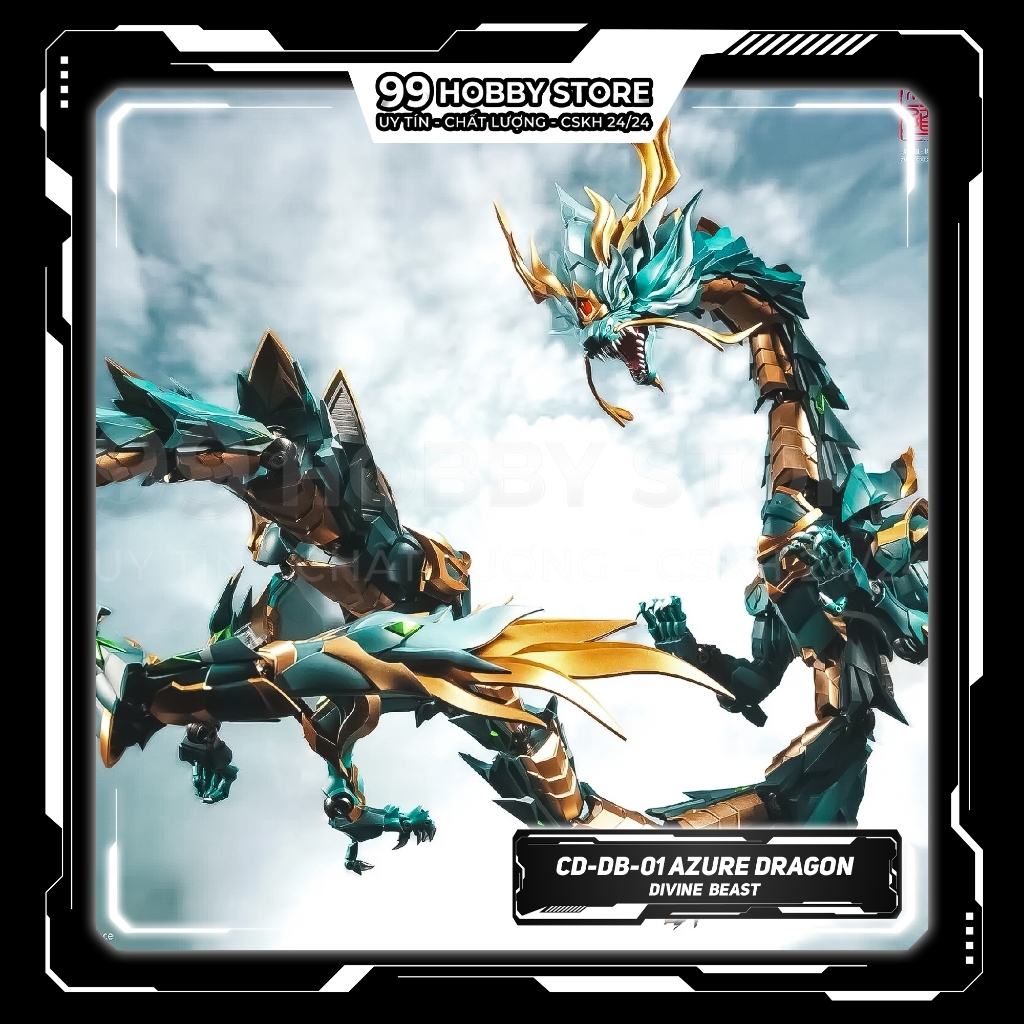 Mô Hình Metal Build Rồng CD-DB-01 Rồng Thanh Long-Azure Dragon Devine Beast CangDao (Tặng đế chống, 