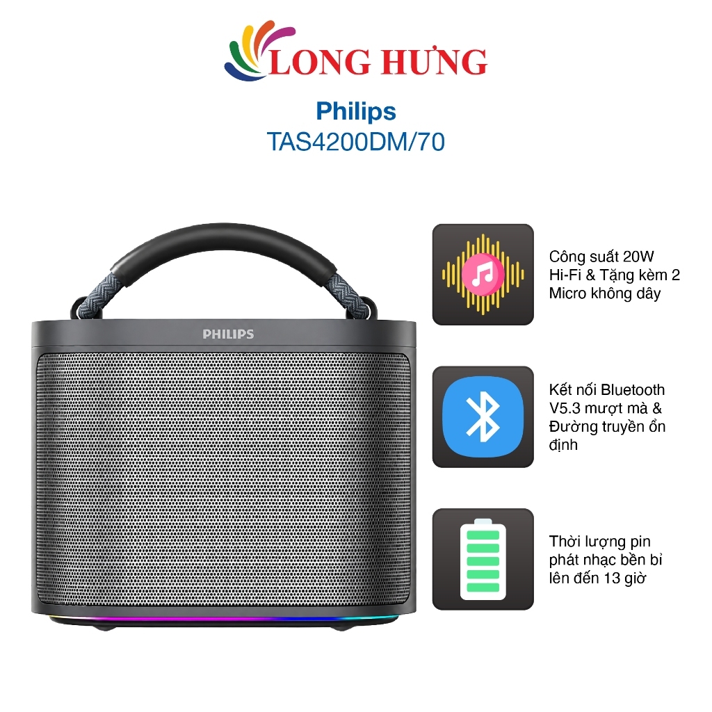 Loa Bluetooth Philips TAS4200DM/70 - Hàng chính hãng