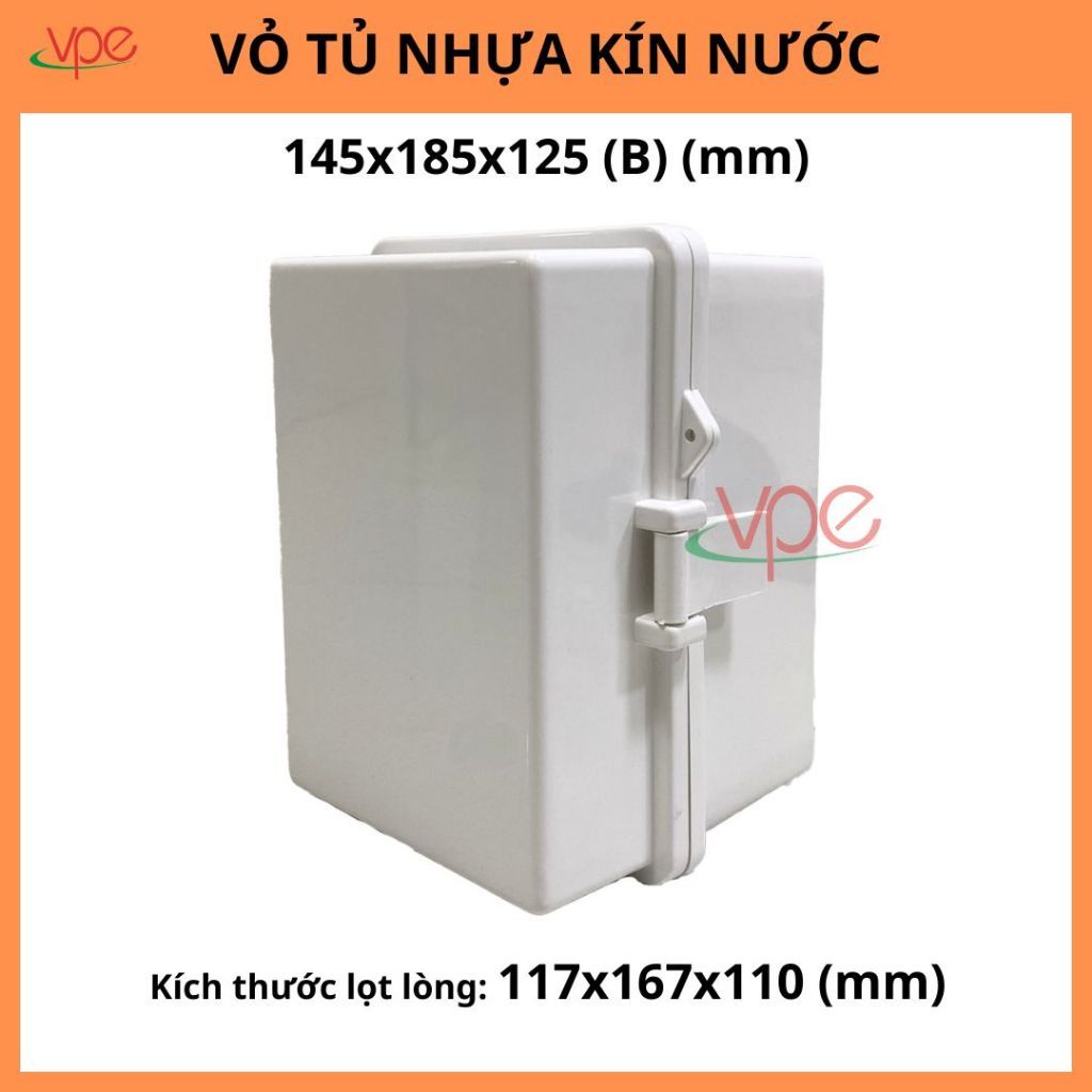 Tủ Điện Nhựa Kín Nước KYE Size B 145x185x125mm – Hộp Box Điện Nhựa Gia Đình Trong Nhà Và Ngoài Trời