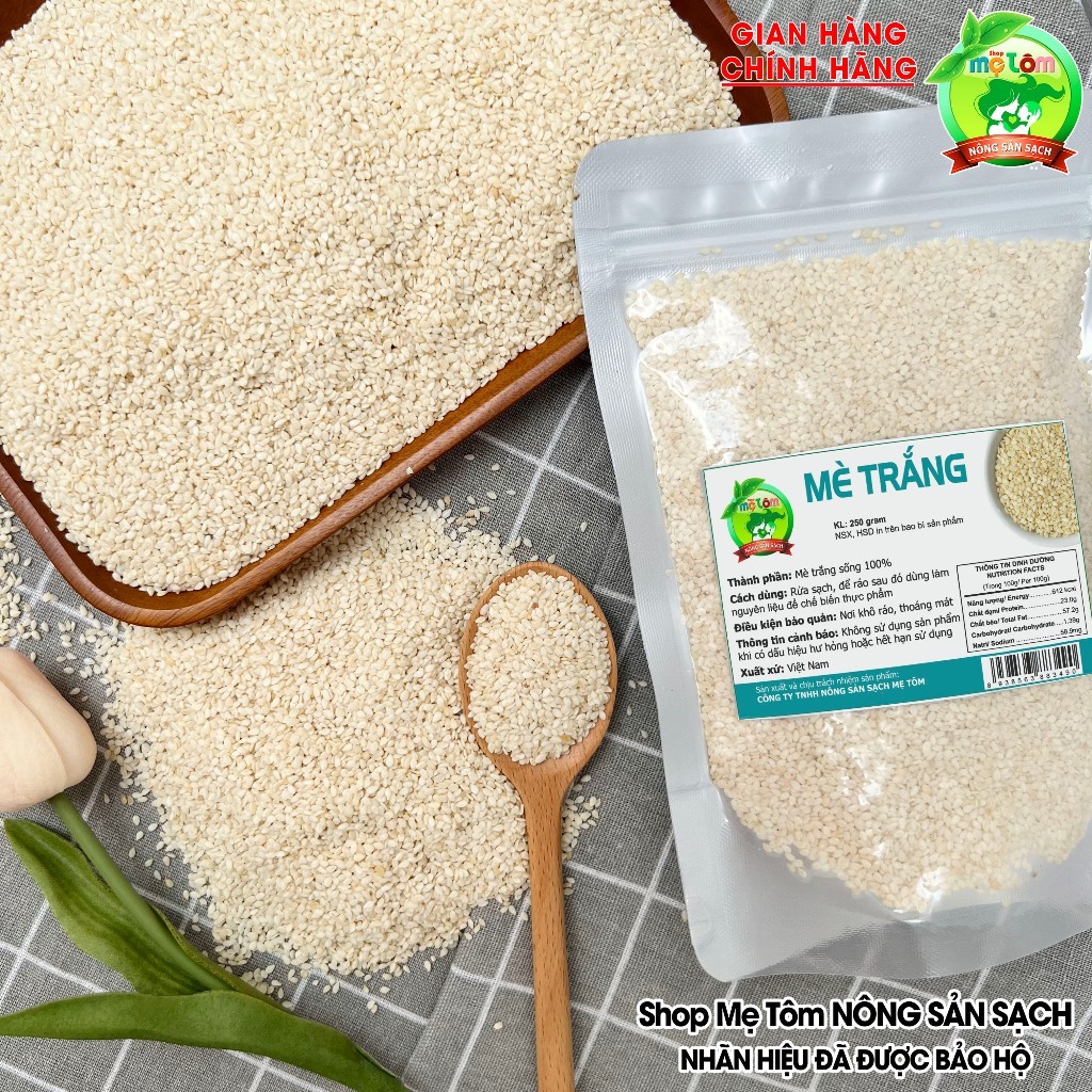 HẠT MÈ TRẮNG SHOP MẸ TÔM hạt chưa chế biến (CÓ XUẤT HÓA ĐƠN CÔNG TY)
