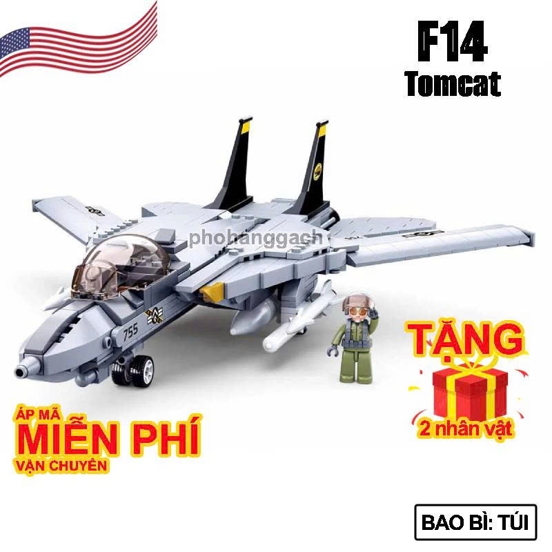 Mô hình lắp ghép Máy bay Tiêm kích F14 Tomcat QĐ Mỹ