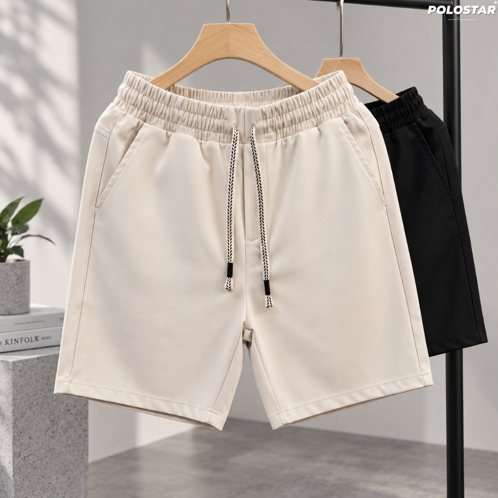 Combo 2 quần short Kaki POLOSTAR basic unisex thời trang hàn quốc hottrend mặc tôn dáng dạo phố đi chơi cực đẹp OM000C