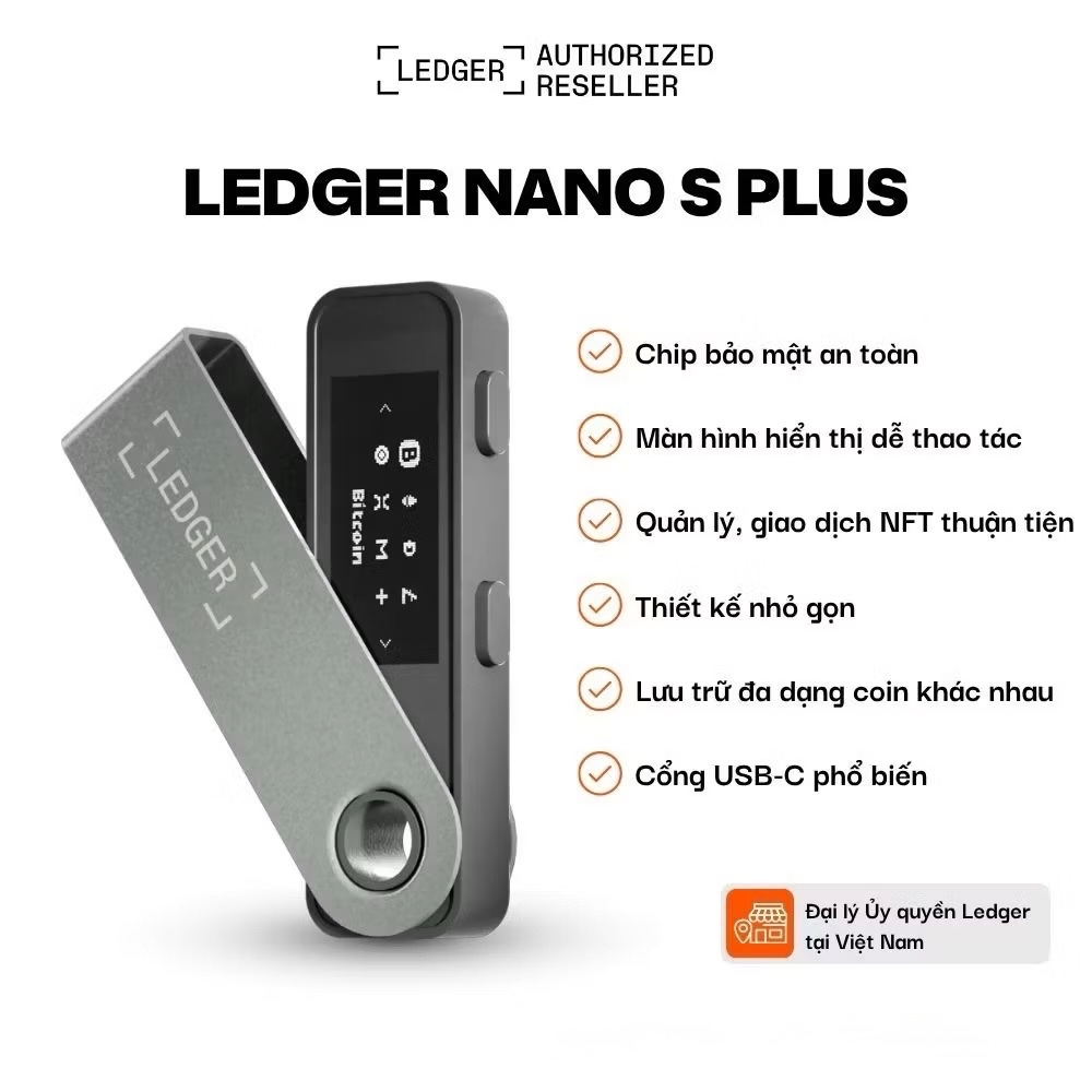 [Đại Lý Ủy Quyền] Ví lạnh Ledger Nano S Plus