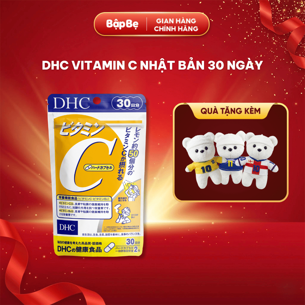 DHC Vitamin C Nhật Bản 30 Ngày – Viên uống Vitamin C 1000mg làm sáng da mờ thâm tăng đề kháng