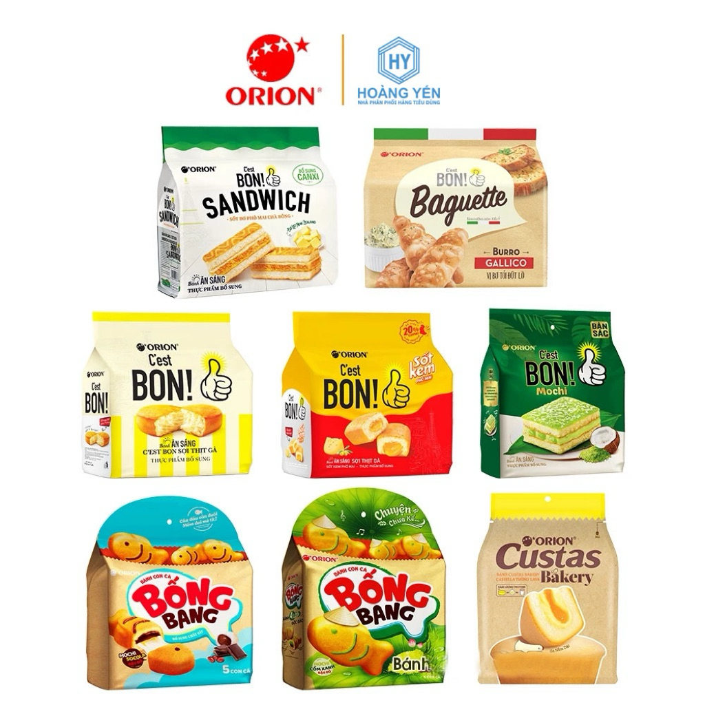 Bánh Ăn Sáng Orion C'est Bon/ Bống Bang/ Baguette/ Sandwich/ Custas Bakery Trứng