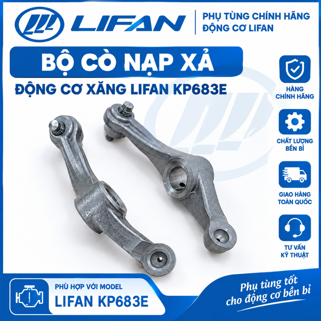 Bộ Cò Nạp Xả Lifan KP683E Chính Hãng | Cò Xupap Động Cơ Xăng Lifan 683E | Phụ Tùng Lifan