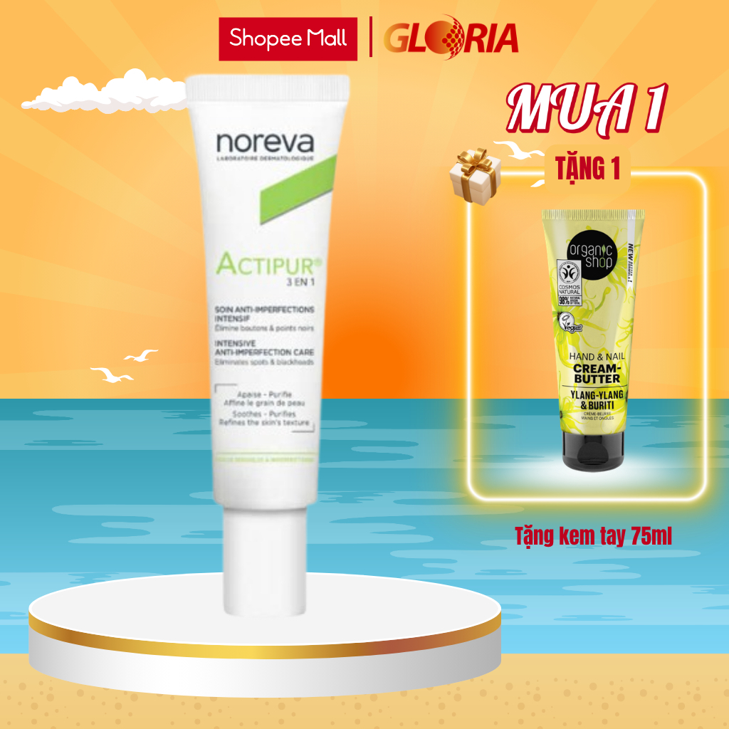 Kem Dưỡng Giảm Mụn Và Kiểm Soát Dầu Noreva Actipur 3 En 1 Care 30ml