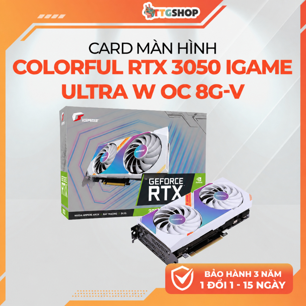 VGA Colorful iGame GeForce RTX 3050 Ultra W DUO OC V2 8G-V 8GB GDDR6