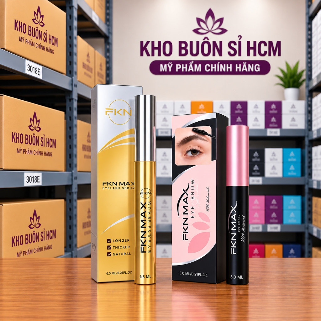 Combo Dưỡng mi FKN Max, dưỡng mày fkn max dài, rậm và đen bóng 6.5ml