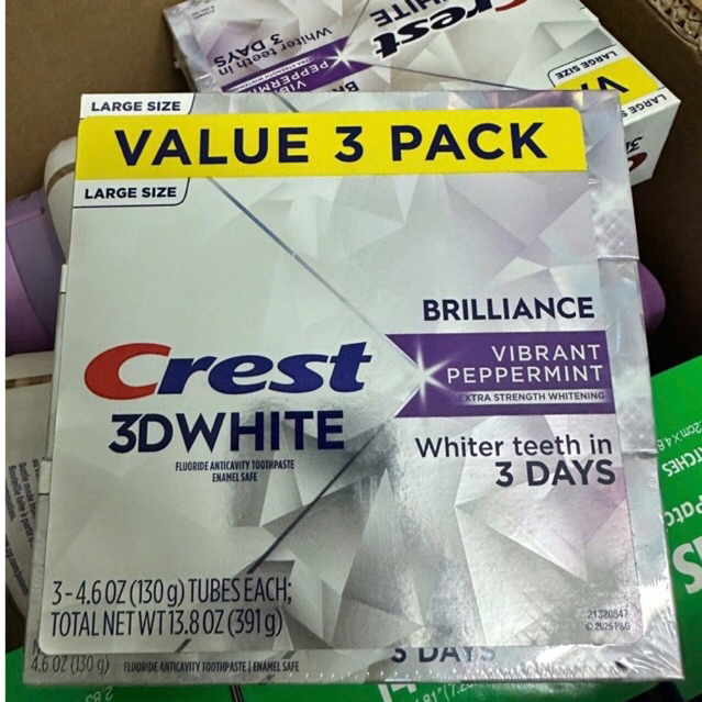 Kem đánh răng làm trắng Crest 3D White Brilliance mẫu mới