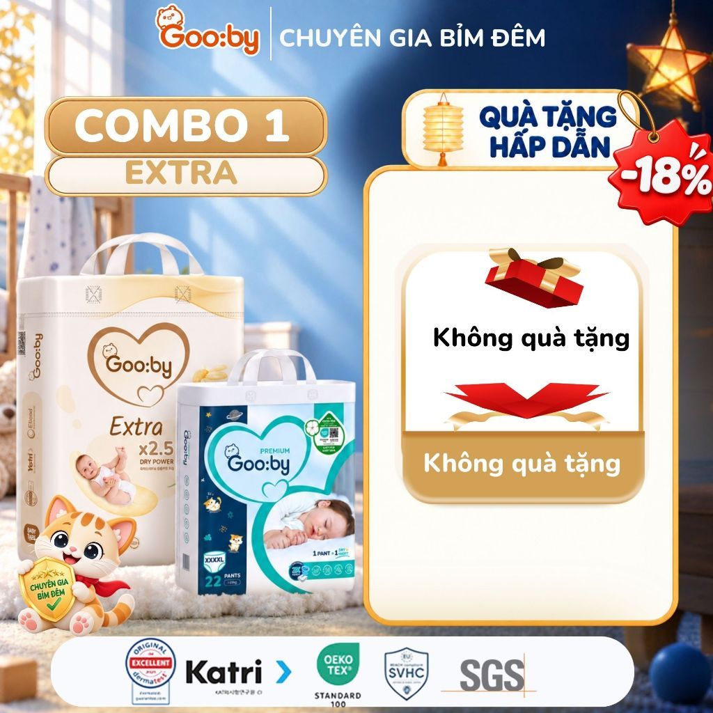 Tã/Bỉm dán và quần Gooby (ngày và đêm) siêu mỏng, siêu nhẹ, đủ size cho bé từ…