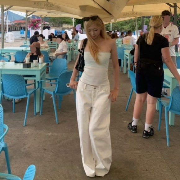 LUEUR | MABLE PANTS | Quần trắng suông ống rộng
