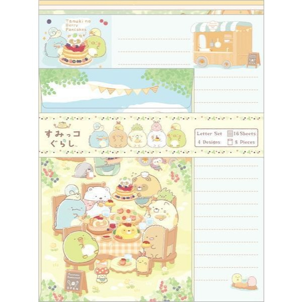 【Direct from Japan】San-X Sumikkogurashi Letter Set 16 Writing Paper + 8 Envelopes Stationary Japan (