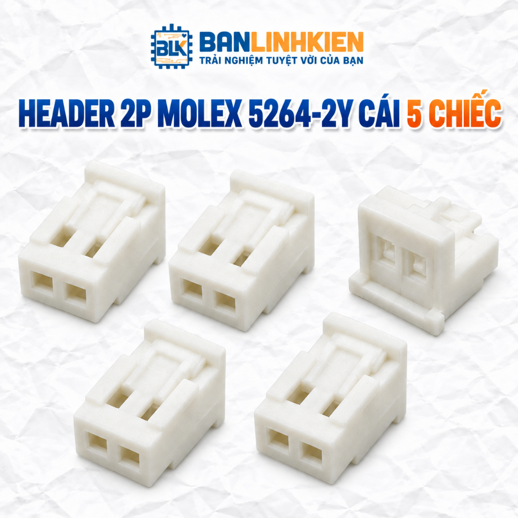 Combo 15 chiếc Header MOLEX 5264 2P 3P 4P Cái Đực thẳng  BANLINHKIEN