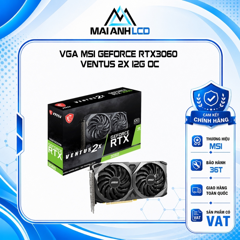 VGA Colorful GeForce RTX 3060 VENTUS 2X 12GB / NB DUO 12GB V4 L-V