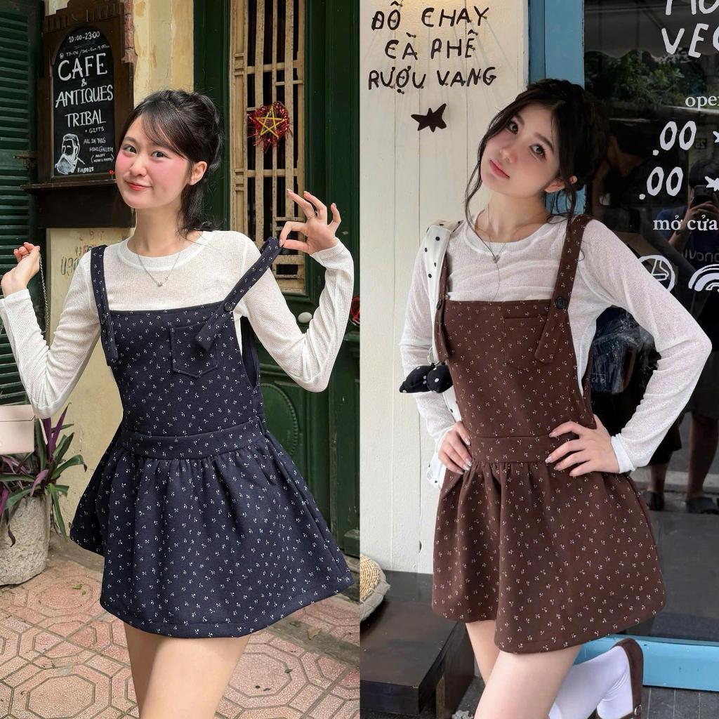 Set yếm nữ NANCY chấm bi form váy xoè cách điệu HAVANA SAT518