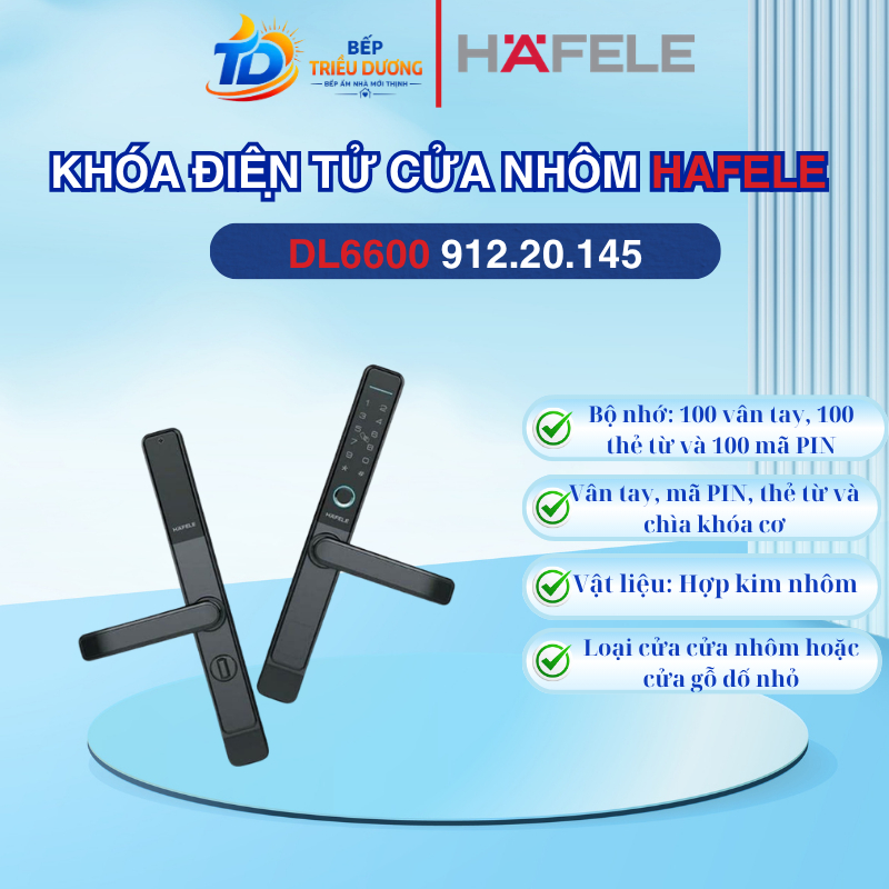 Khóa Điện Tử Cửa Nhôm DL6600 Hafele 912.20.145