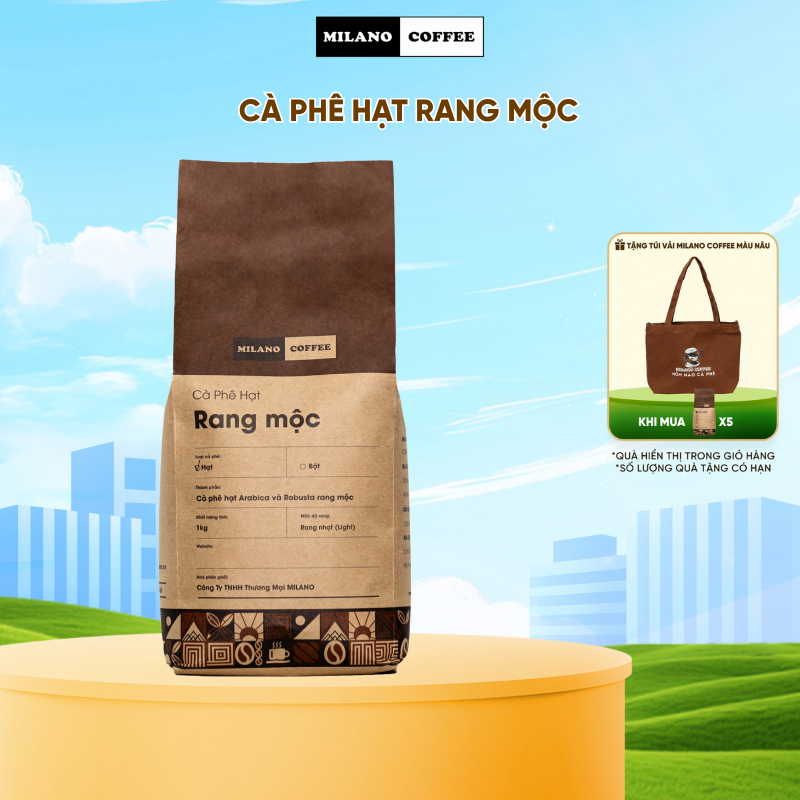 Cà phê NGUYÊN CHẤT 100% RANG MỘC MILANO COFFEE LOẠI 1 KG