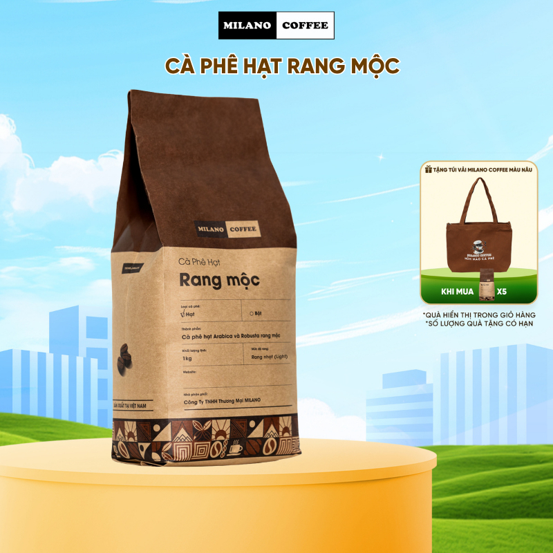 Cà phê NGUYÊN CHẤT 100% RANG MỘC MILANO COFFEE LOẠI 1 KG