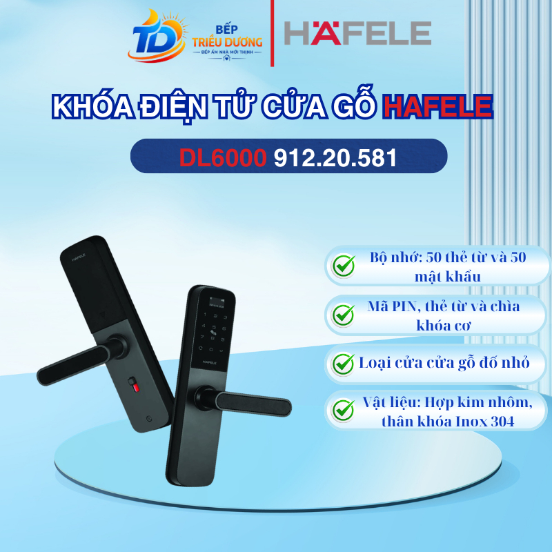 Khóa Điện Tử DL6000 Hafele 912.20.581