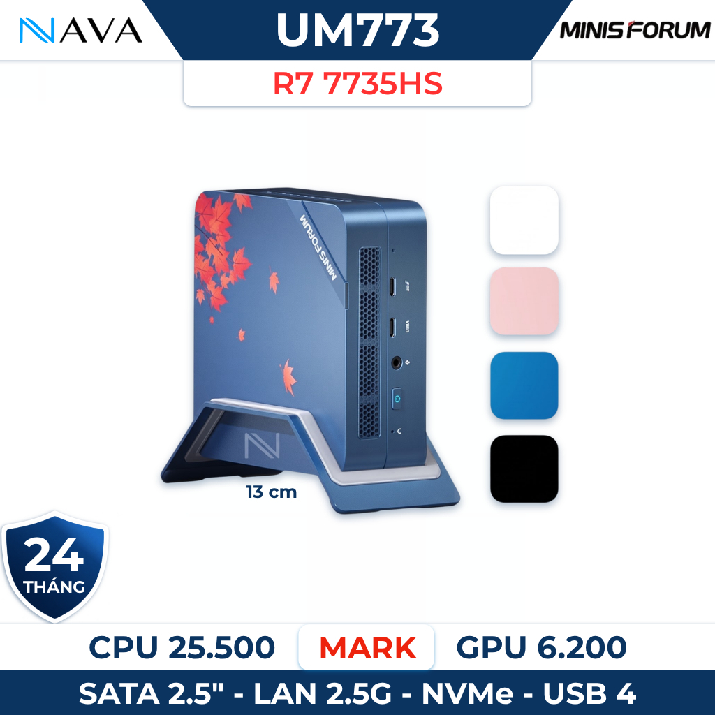 Mini PC Minisforum UM773 / UM690 | Ryzen 7 7735HS / R9 6900HX | USB4, DDR5 | Chính Hãng 690 773