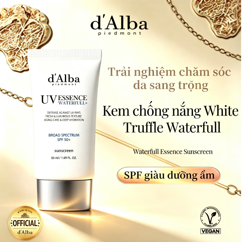 d'Alba Kem chống nắng dưỡng ẩm d'Alba Waterfull Essence Suncream SPF 50 + PA + + + + 50ml