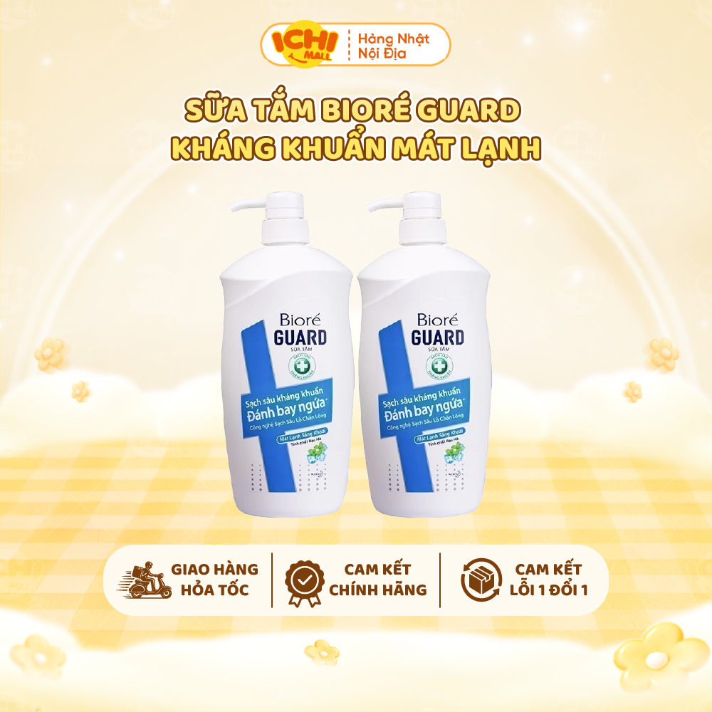 Sữa tắm Biore Sữa Tắm Sạch Sâu Kháng Khuẩn Guard – Mát Lạnh/Sạch Mịn Thư Giãn Biore_Ichimall