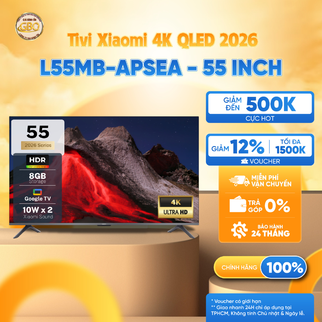 L55MB-APSEA - Google Tivi Xiaomi A Pro QLED 55 inch 4K