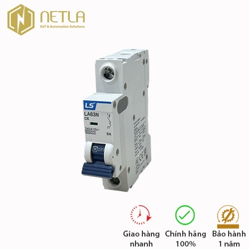 LS Cầu dao tự động MCB Aptomat LA63N ( BKJ63N ) 1P 2P 3P 6A-10A-16A-20A-25A-32A-40A-50A-63A