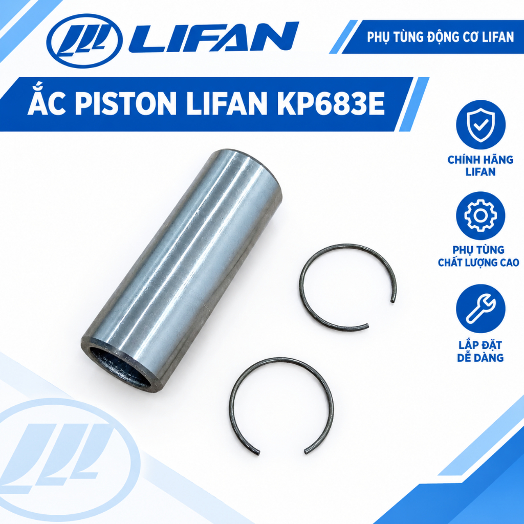 Ắc Piston Lifan KP683E Chính Hãng | Chốt Piston Động Cơ Xăng Lifan 683E | KP683E/MP683E