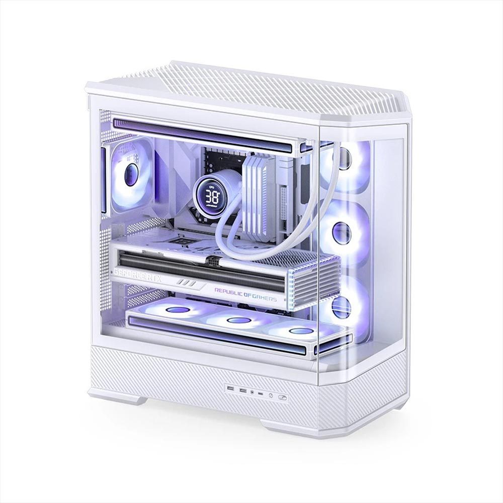 VỎ CASE JONSBO D400  WHITE E-ATX KÍNH CƯỜNG LỰC HỖ USB TYPE-C BH 24 THÁNG