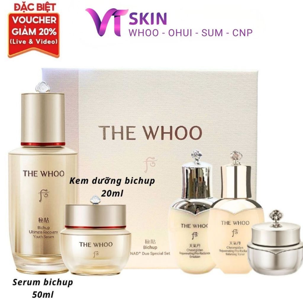[Công Ty] Set Tinh Chất WHOO BICHUP Thế Hệ Thứ 4 Chống Lão Hoá - The Whoo Bichup NAD⁺ Duo Special Se
