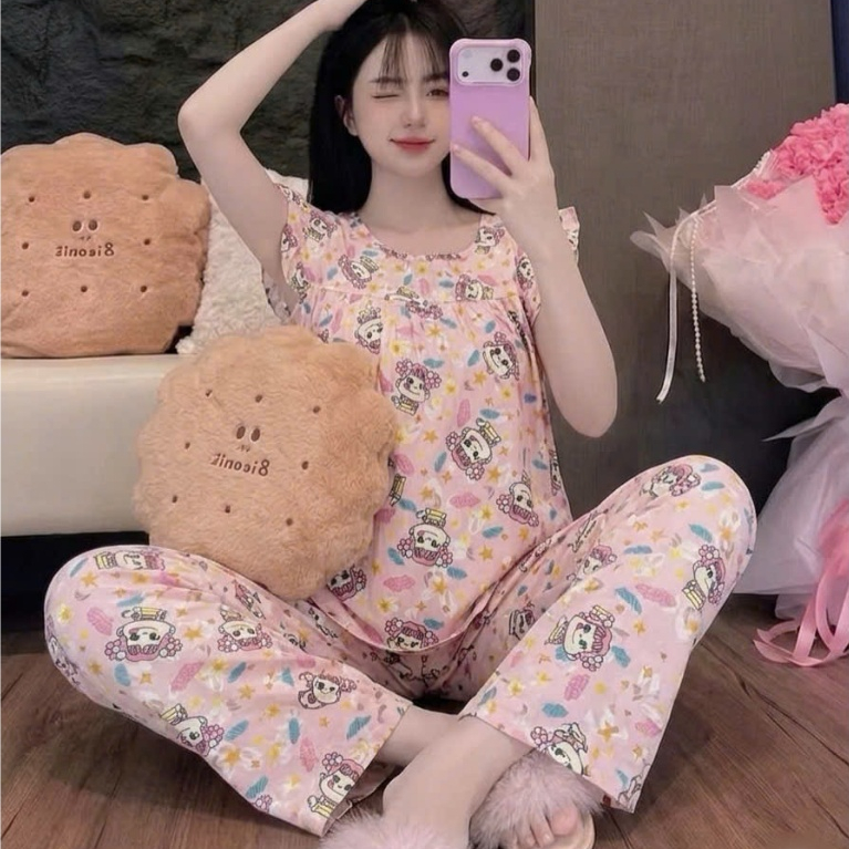 Đồ bộ tole 2 da tay ngắn mẫu mới size dưới 60kg , đồ bộ cánh tiên dể thương , bộ tole nữ giá rẻ tận 