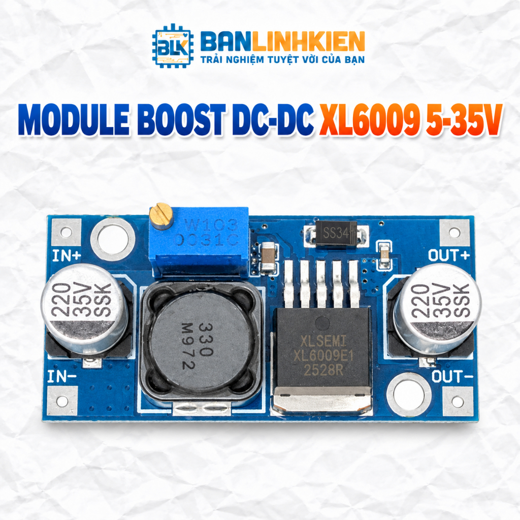 Module BOOST DC-DC XL6009 5-35V  Banlinhkien