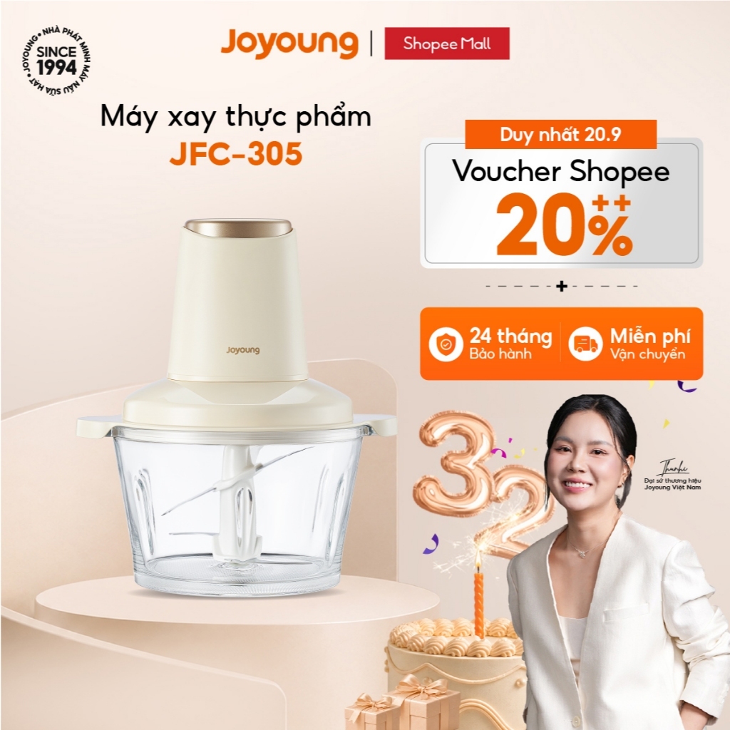 Máy xay thực phẩm đa năng Joyoung JFC-305 | Công suất 300W | Dung tích 1.8L