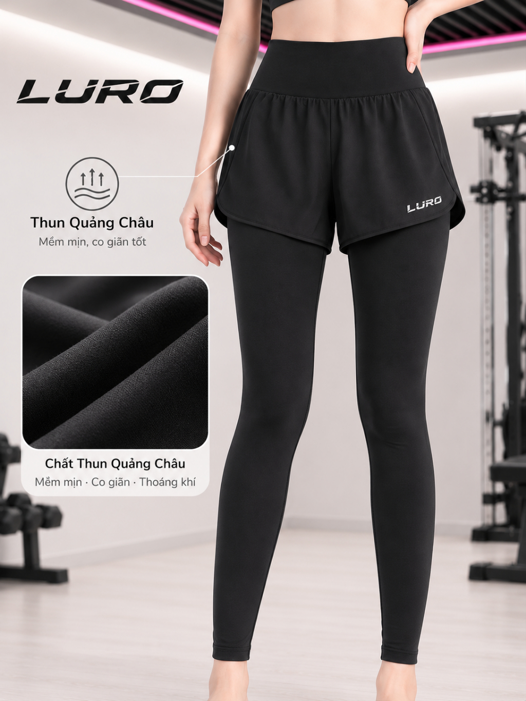 Q9D — Quần thể thao nữ 2 lớp có túi 5