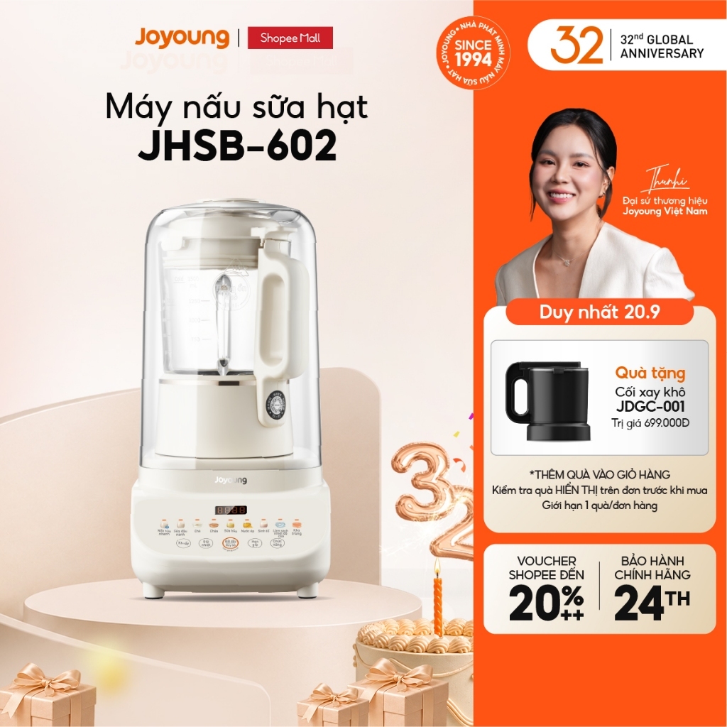 Máy nấu sữa hạt đa năng 1.5L 1000W Joyoung JHSB-602