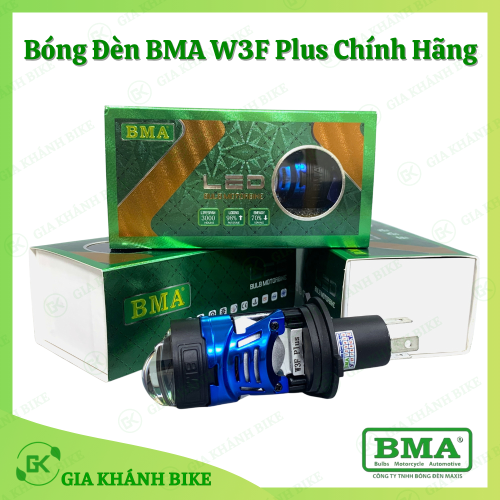 Đèn Pha Led Bi Cầu Mini Chân H4 BMA W3F Plus 60W –– Hàng Chính Hãng