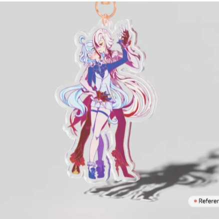 Arlecchino & Furina Acrilyc Keychains