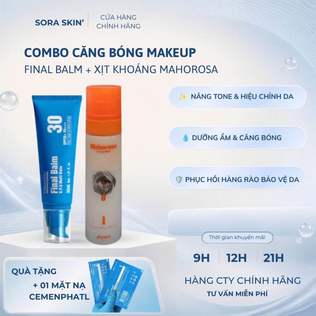 Combo Makeup Phục Hồi Đa  Năng Final balm + Xịt Maharosa | Soraskin Hàng Chính Hãng