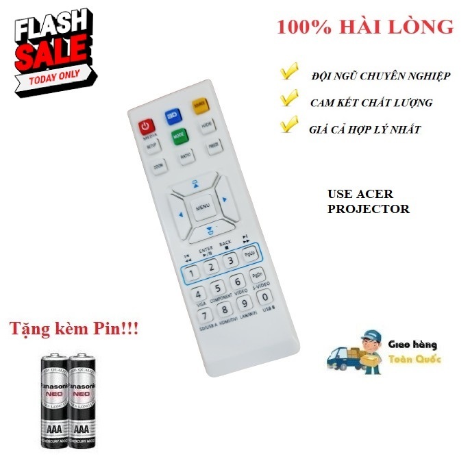 [XẢ KHO GIÁ TỐT] Remote Điều khiển thay thế tương thích cho máy chiếu Acer- HÀNG  mới Tặng kèm Pin